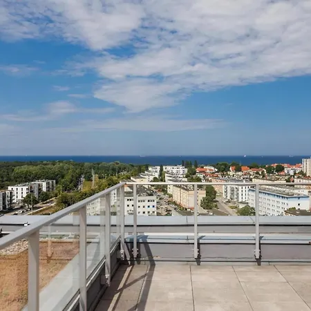 アパート Baltica 904-panorama Gdanska I Widok Na Morze